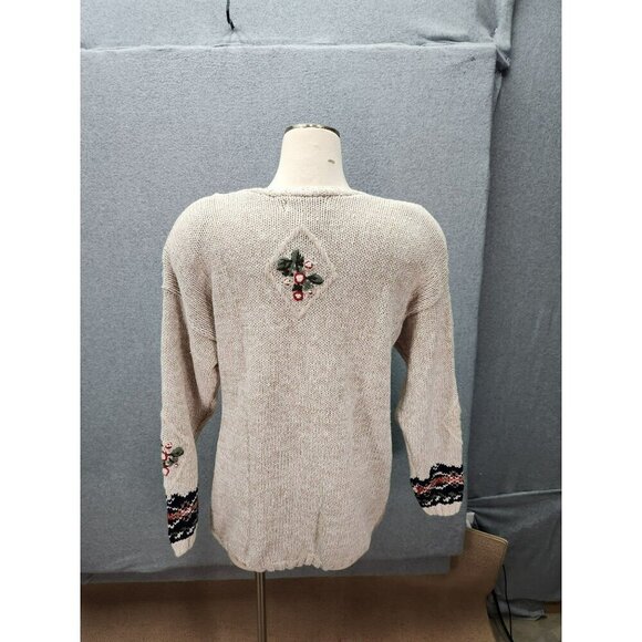 Vintage Garland Knitwear Womens Patchwork Cardigan Sweater With Shoulder Pads - Picture 5 of 7